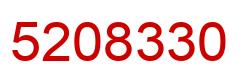 Number 5208330 red image