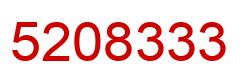 Number 5208333 red image