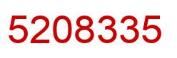 Number 5208335 red image