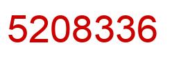 Number 5208336 red image