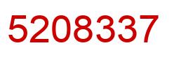 Number 5208337 red image