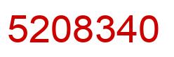Number 5208340 red image