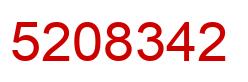 Number 5208342 red image