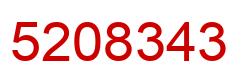 Number 5208343 red image