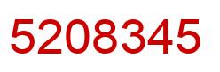 Number 5208345 red image