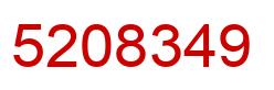 Número 5208349 imagen rojo
