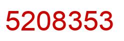 Número 5208353 imagen rojo