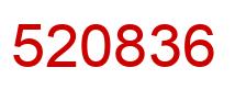 Number 520836 red image