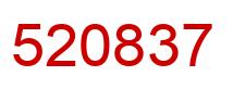 Number 520837 red image