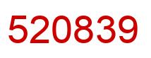 Number 520839 red image