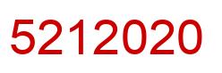 Number 5212020 red image