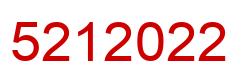 Número 5212022 imagen rojo