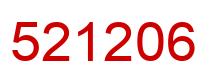 Number 521206 red image