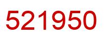 Number 521950 red image