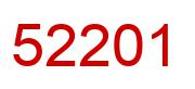 Number 52201 red image