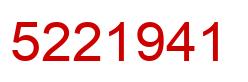 Number 5221941 red image