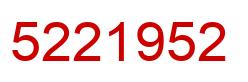 Number 5221952 red image