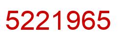 Number 5221965 red image