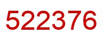 Number 522376 red image