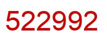 Número 522992 imagen rojo