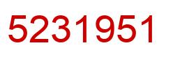Number 5231951 red image