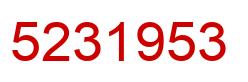 Number 5231953 red image
