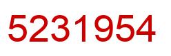 Number 5231954 red image
