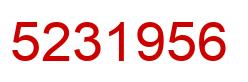 Number 5231956 red image