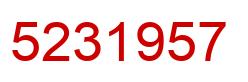 Number 5231957 red image