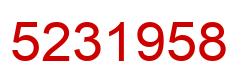 Number 5231958 red image