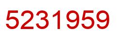 Number 5231959 red image
