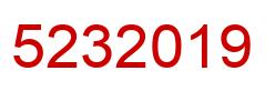 Number 5232019 red image