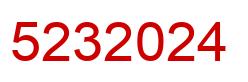 Number 5232024 red image