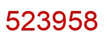 Number 523958 red image