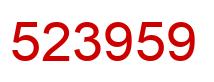 Number 523959 red image