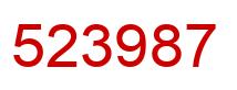 Number 523987 red image