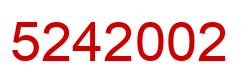 Number 5242002 red image