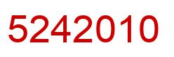 Number 5242010 red image