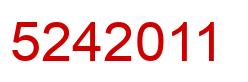 Number 5242011 red image