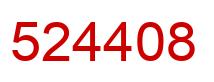 Número 524408 imagen rojo