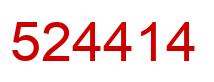 Número 524414 imagen rojo