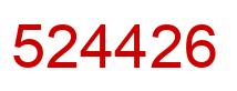 Number 524426 red image