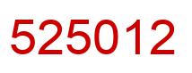 Número 525012 imagen rojo