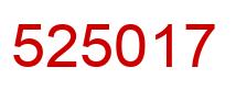 Número 525017 imagen rojo