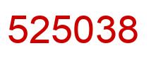 Number 525038 red image