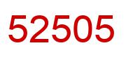 Number 52505 red image