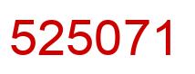 Number 525071 red image