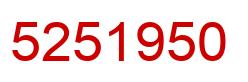 Number 5251950 red image