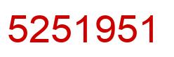 Number 5251951 red image
