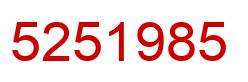 Number 5251985 red image